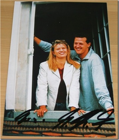 schumacher michael wife signed hand corinna comparestoreprices sports players celeb trending